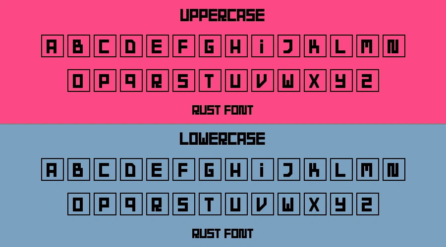 Rust Font Preview