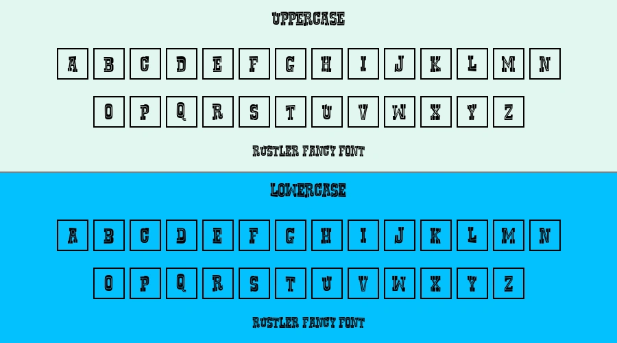 Rustler Fancy Font Preview