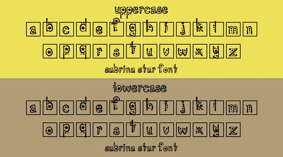sabrina star Font Preview