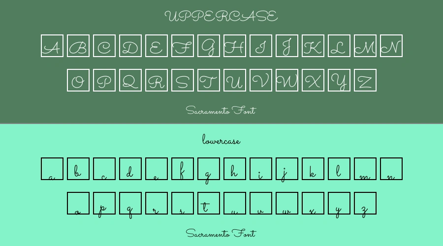 Sacramento Font Preview