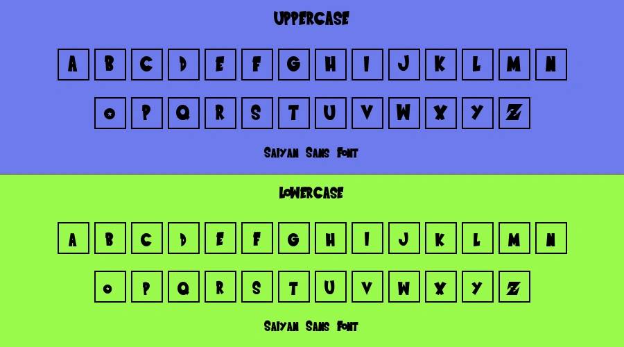Saiyan Sans Font Preview