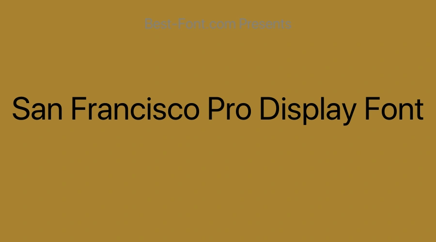 San Francisco Pro Display Font