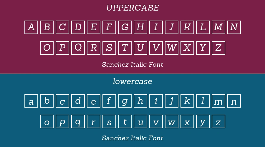 Sanchez Italic Font Preview
