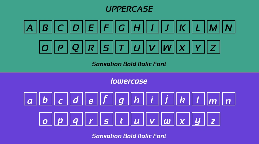 Sansation Bold Italic Font Preview