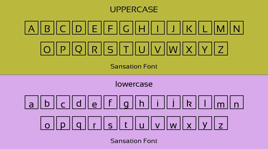 Sansation Font Preview