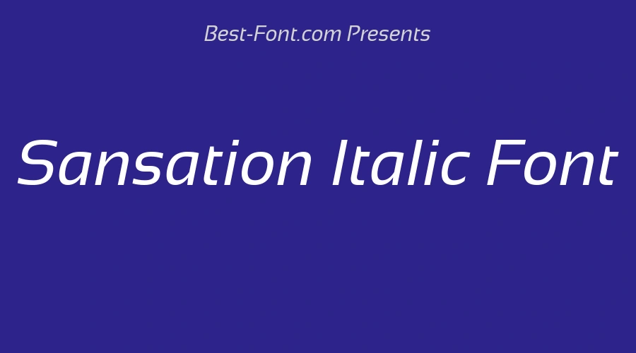 Sansation Italic Font