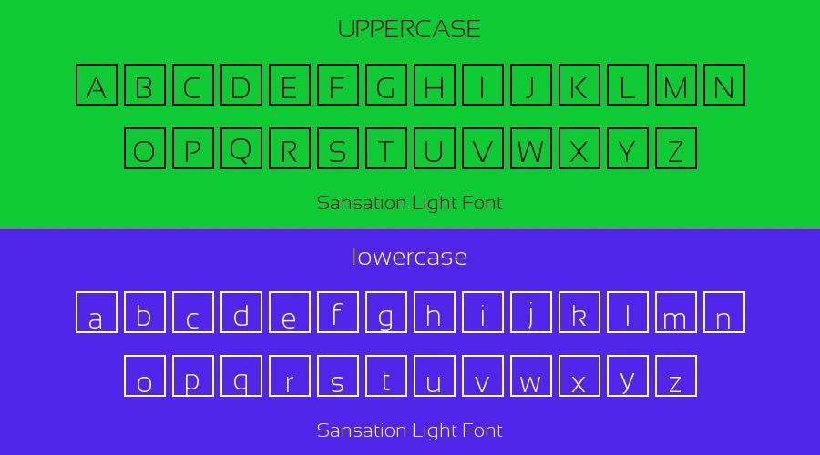Sansation Light Font Preview