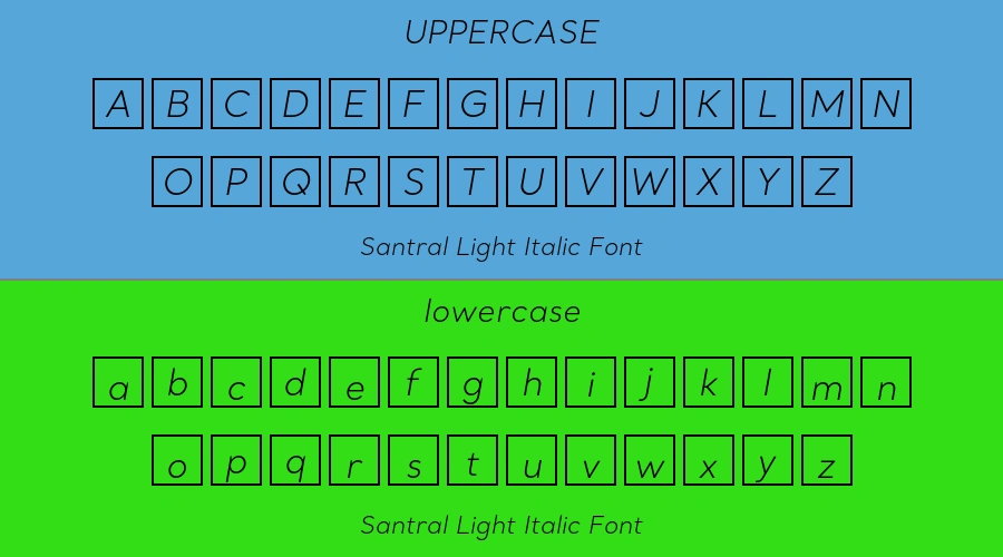 Santral Light Italic Font Preview