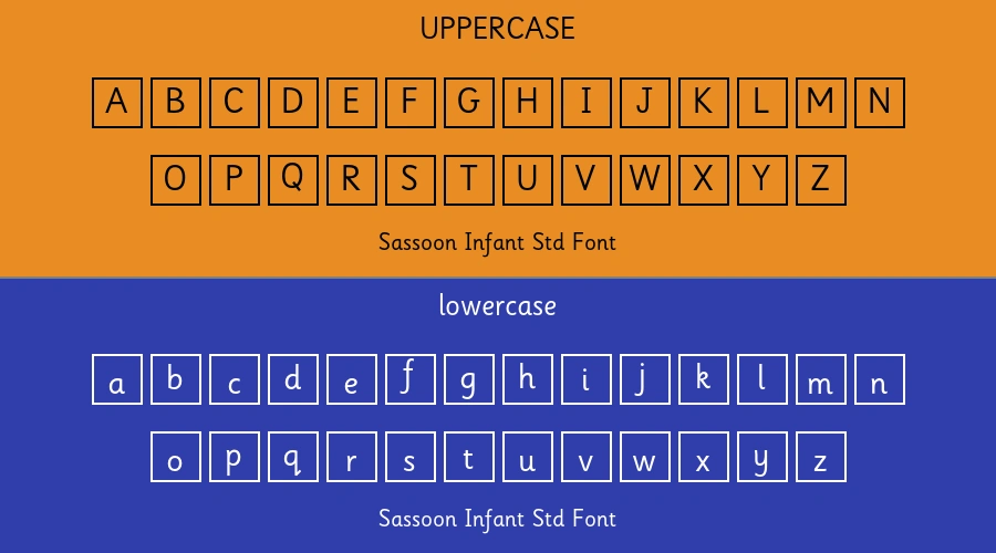 Sassoon Infant Std Font Preview