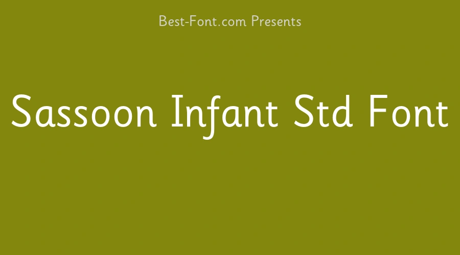Sassoon Infant Std Font