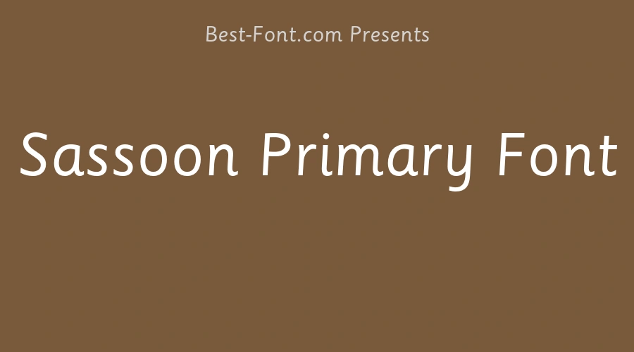 Sassoon Primary Font