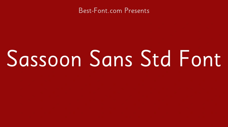 Sassoon Sans Std Font