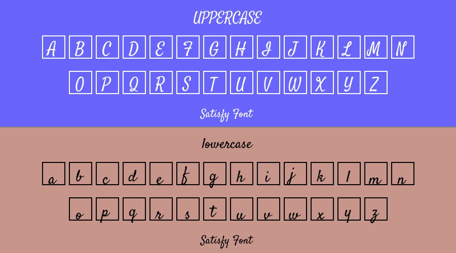 Satisfy Font Preview
