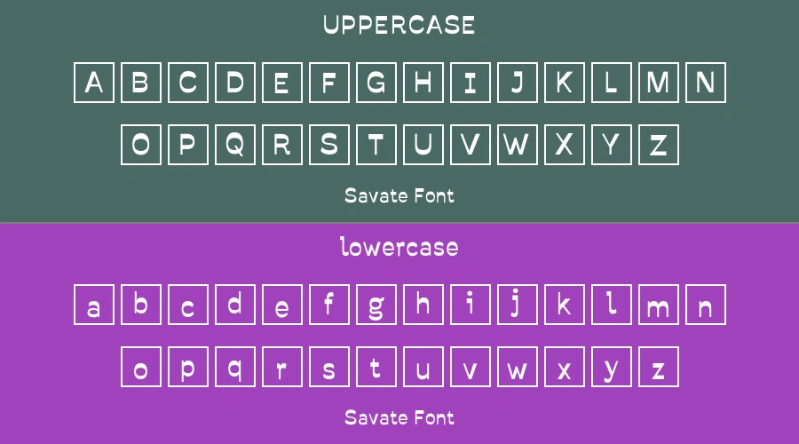Savate Font Preview