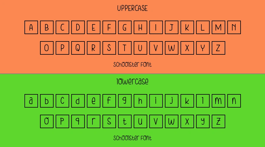 Schoolster Font Preview