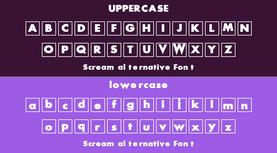 Scream alternative Font Preview