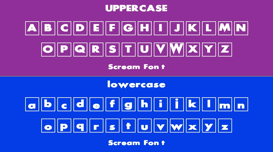 Scream Font Preview
