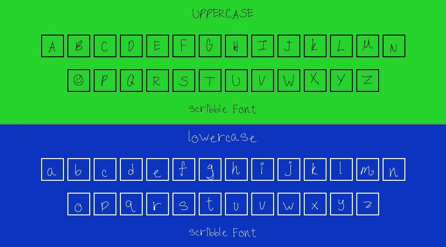 scribble Font Preview