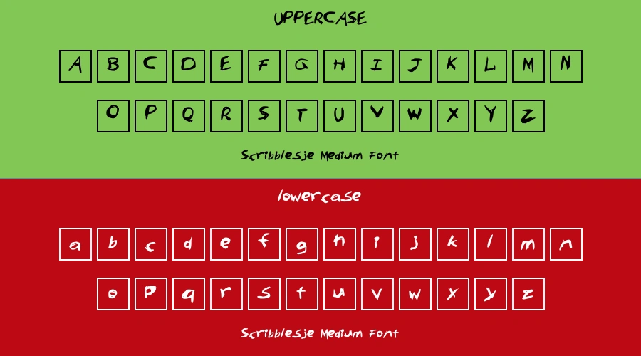 Scribblesje Medium Font Preview
