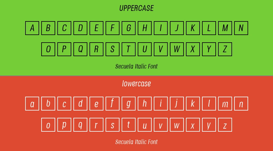 Secuela Italic Font Preview