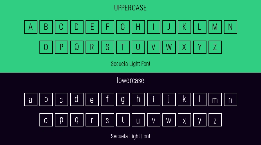 Secuela Light Font Preview