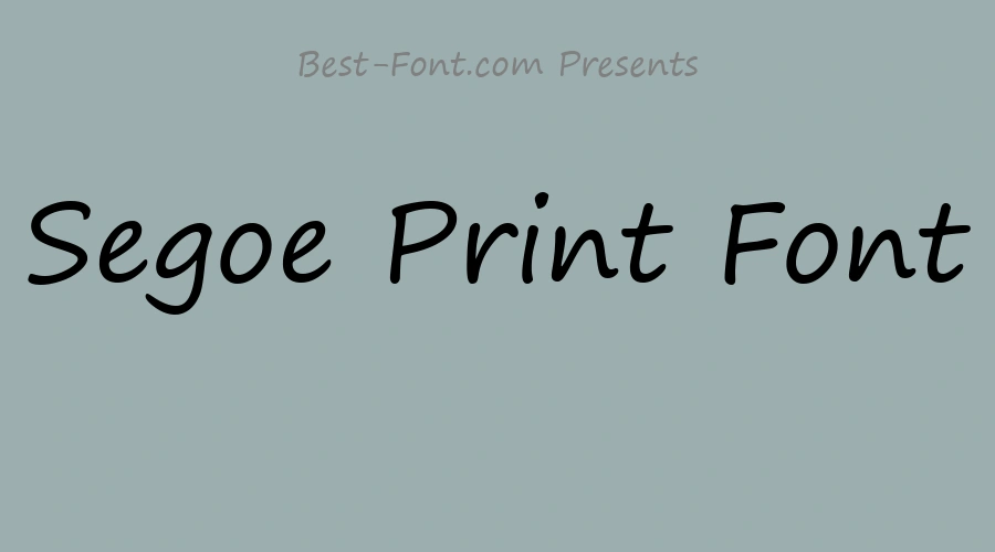 Segoe Print Font