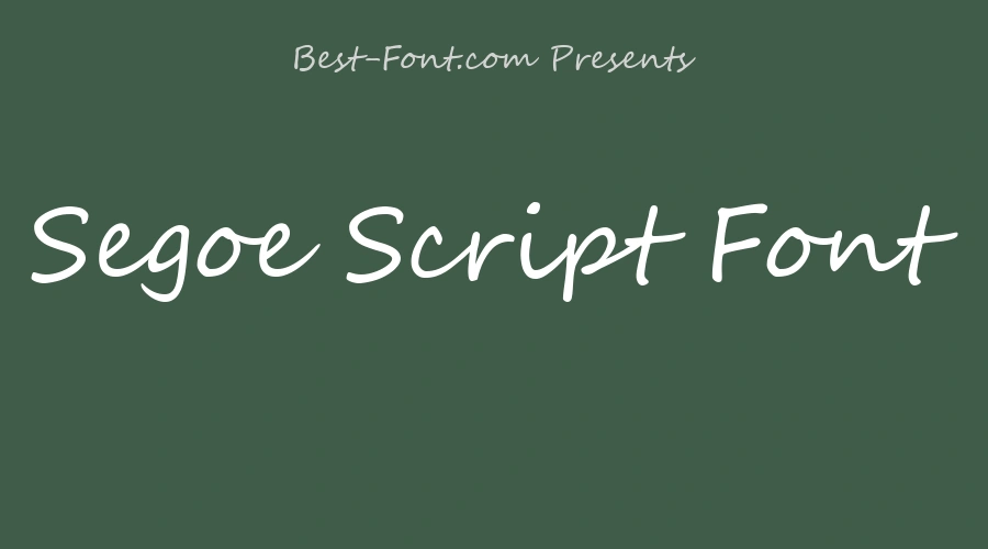 Segoe Script Font