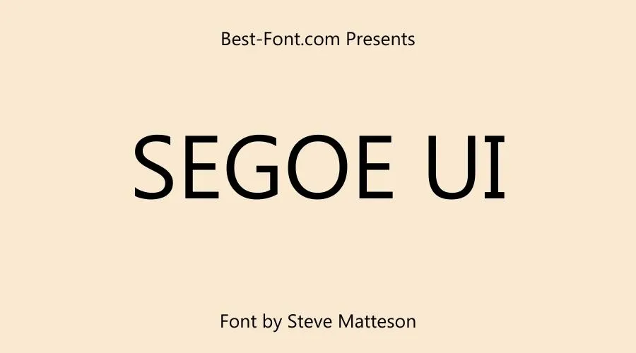 Segoe UI Font