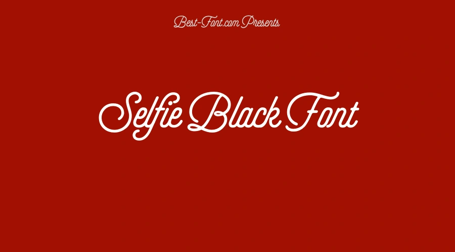 Selfie Black Font