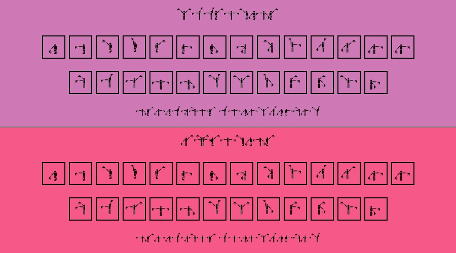 Semaphore Pramuka Font Preview