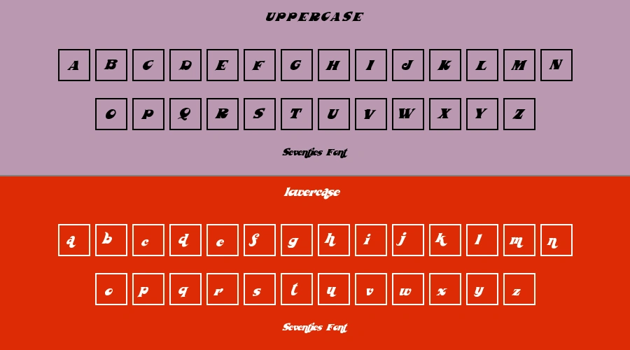 Seventies Font Preview