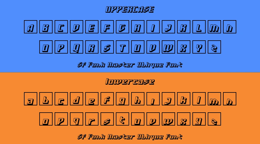Sf Funk Master Oblique Font Preview