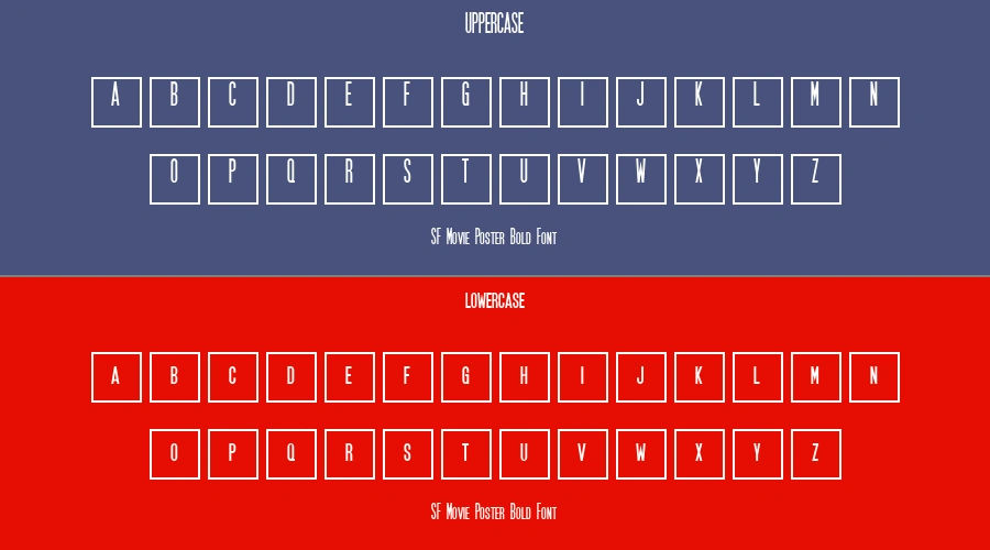 SF Movie Poster Bold Font Preview