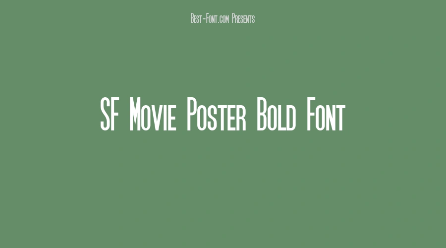 SF Movie Poster Bold Font