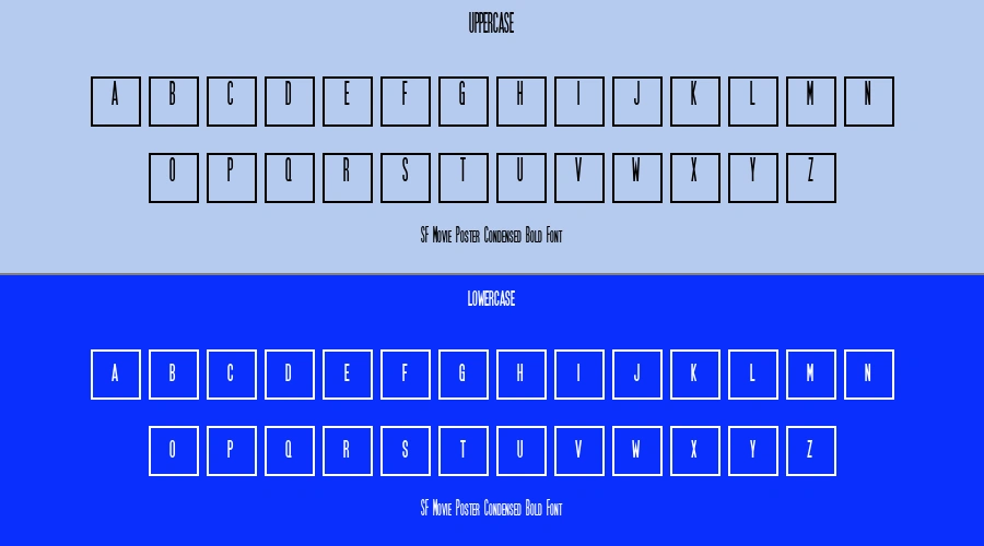 SF Movie Poster Condensed Bold Font Preview