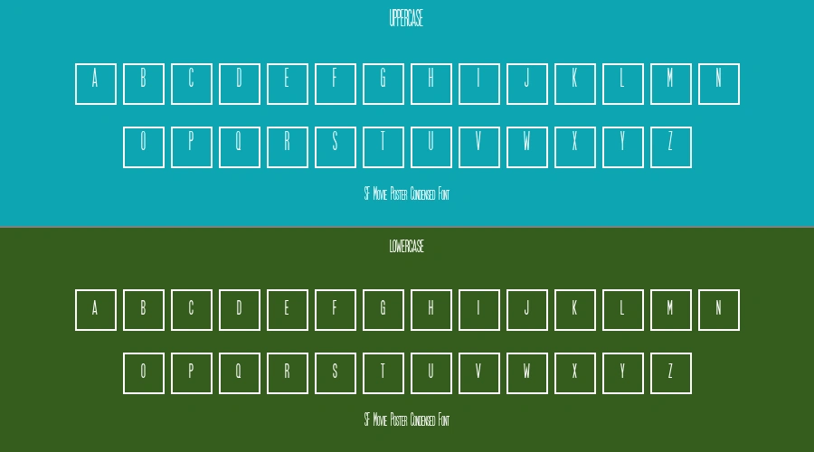 SF Movie Poster Condensed Font Preview