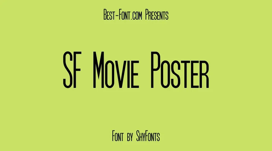 SF Movie Poster Font