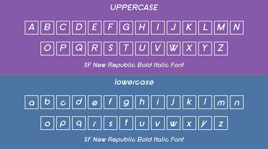 SF New Republic Bold Italic Font Preview