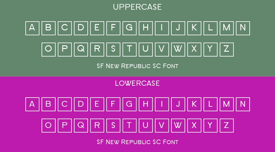 SF New Republic SC Font Preview