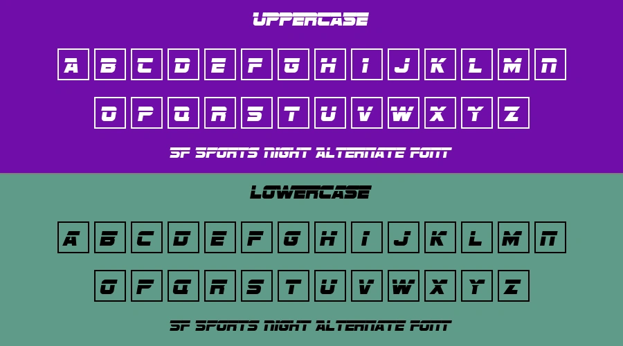 SF Sports Night Alternate Font Preview