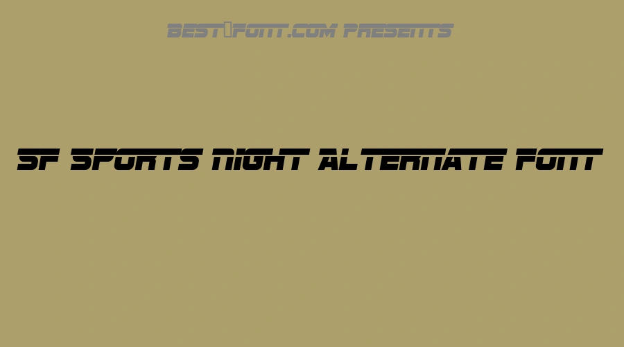 SF Sports Night Alternate Font