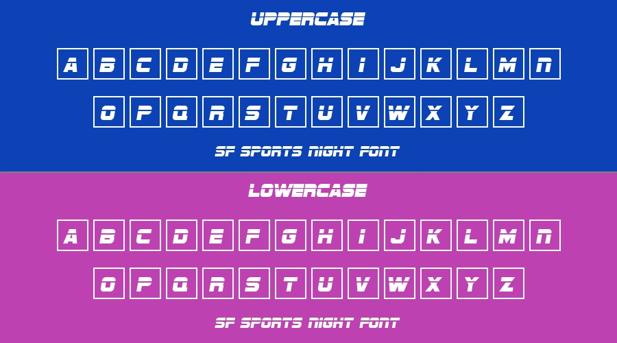 SF Sports Night Font Preview