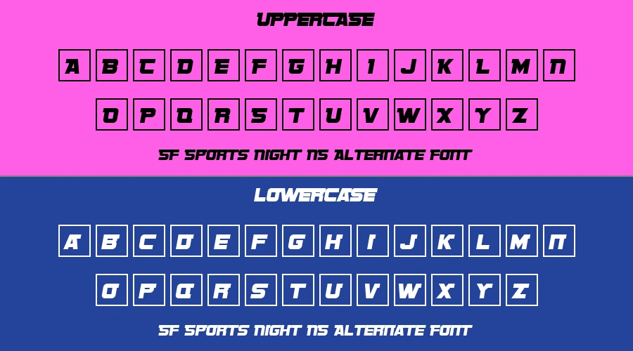 SF Sports Night NS Alternate Font Preview