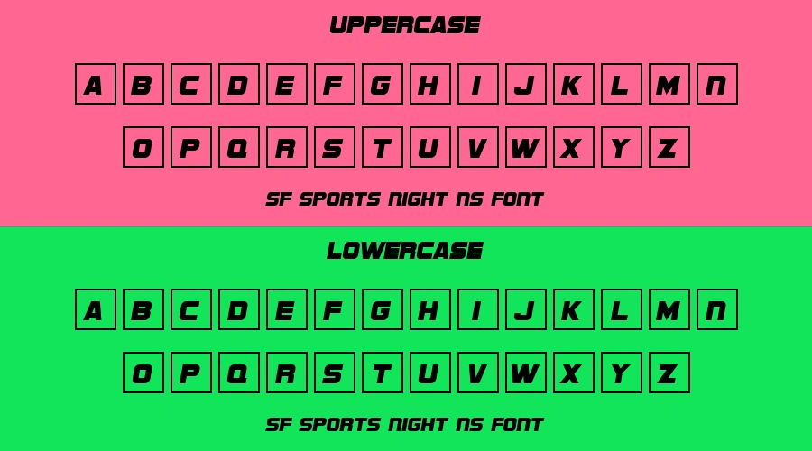 SF Sports Night NS Font Preview