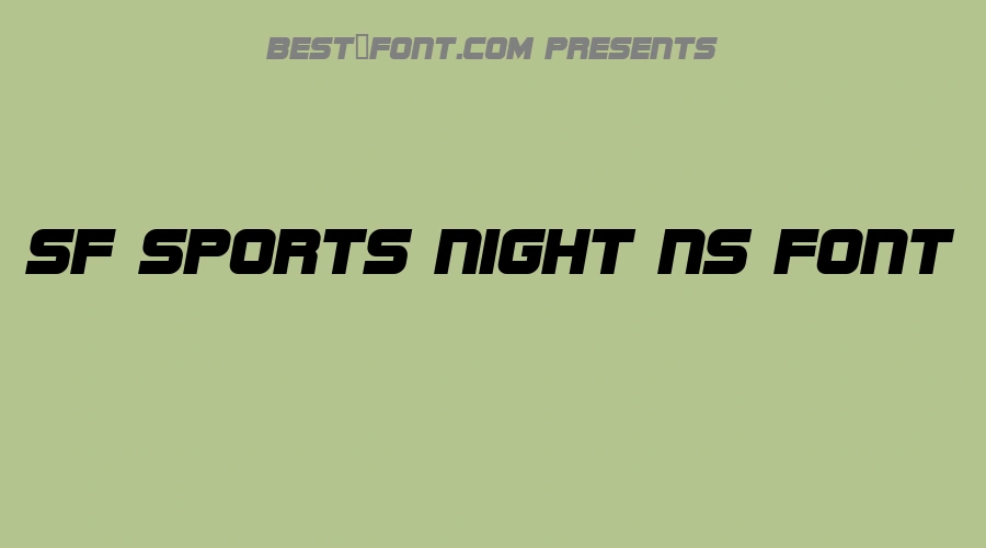 SF Sports Night NS Font