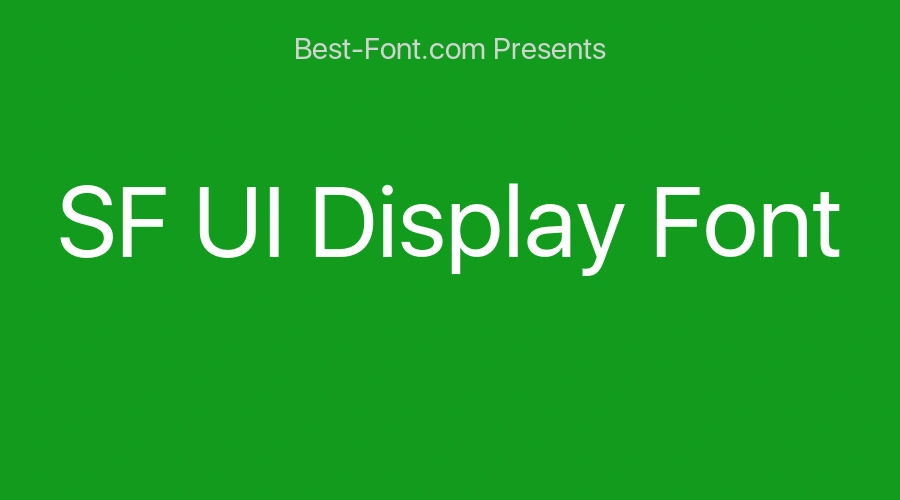 SF UI Display Font