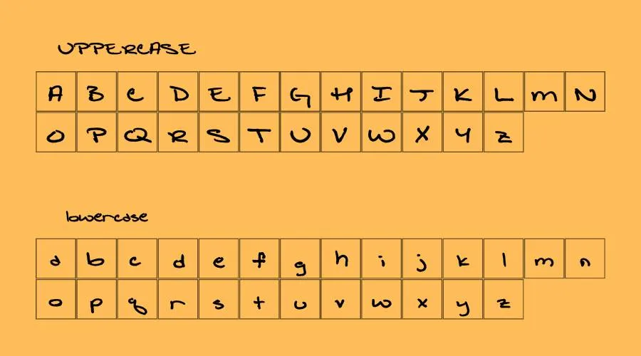 Shattered Print Font Preview