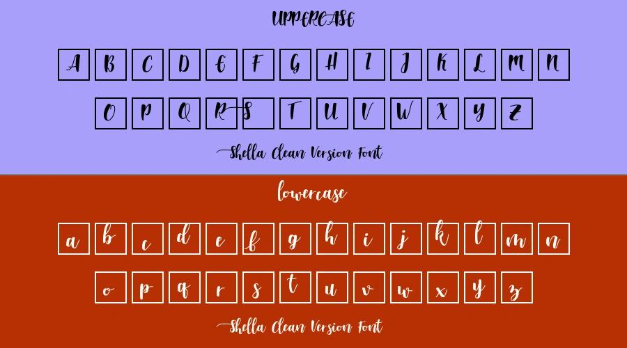 Shella Clean Version Font Preview