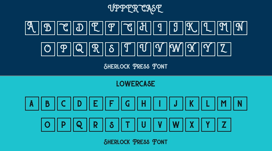 Sherlock Press Font Preview