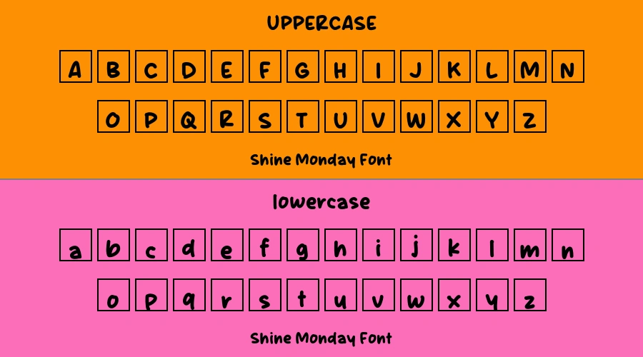 Shine Monday Font Preview